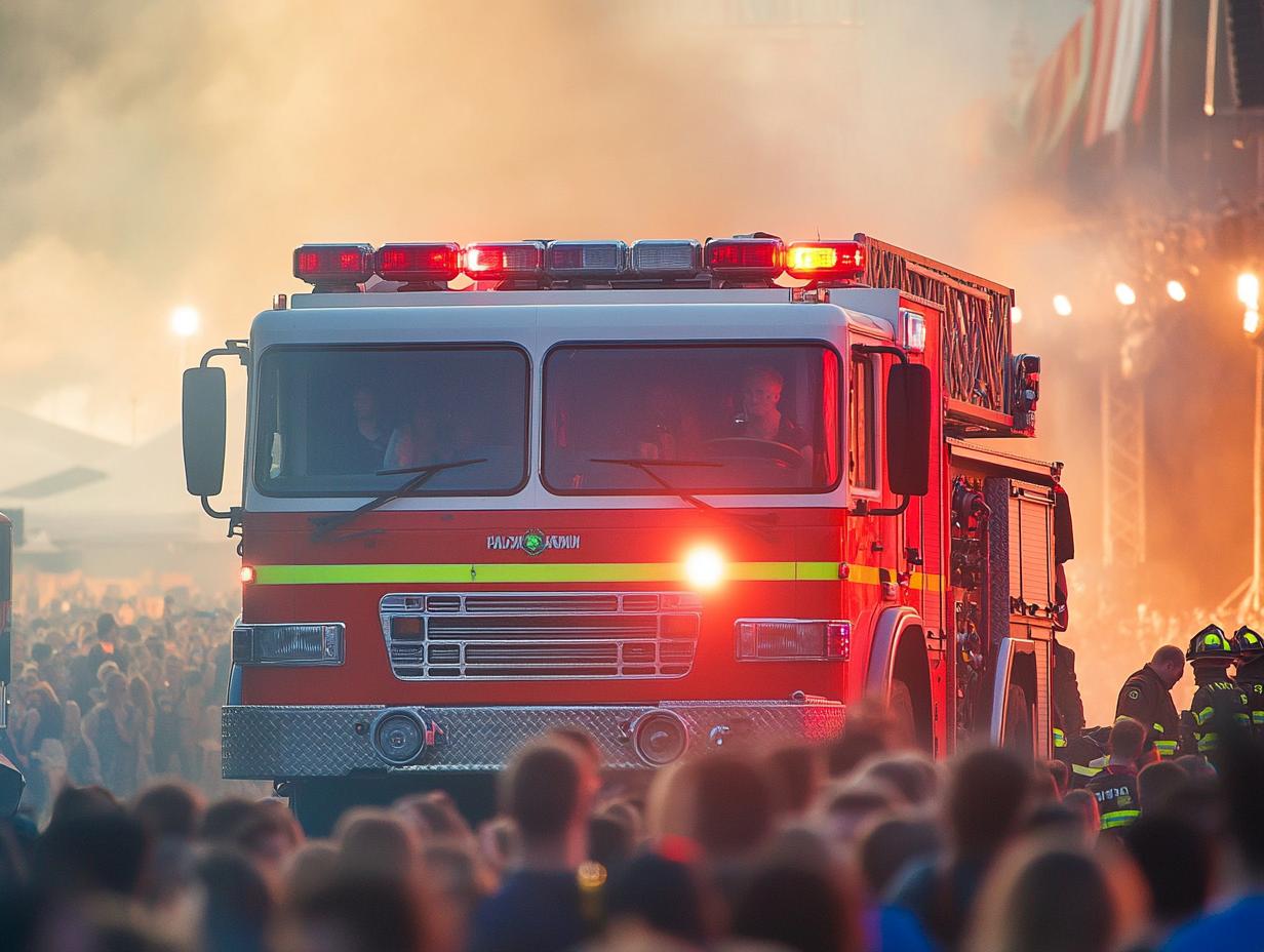 Пожарная машина на мероприятии