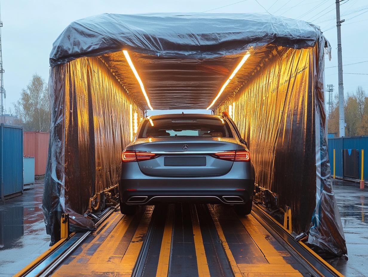 Перевозка автомобиля в крытом эвакуаторе