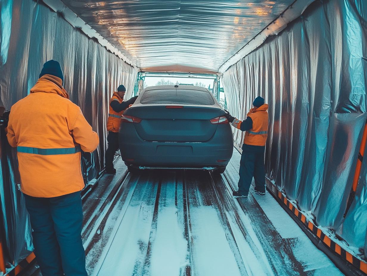 Перевозка автомобиля в крытом эвакуаторе