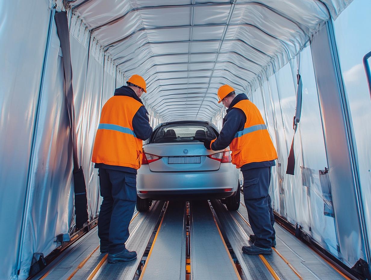 Перевозка автомобиля в крытом эвакуаторе