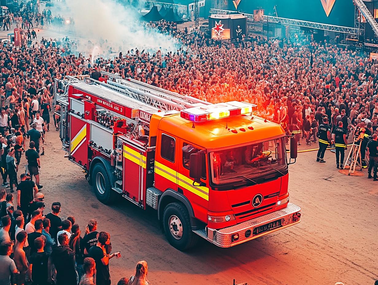 Пожарная машина на мероприятии