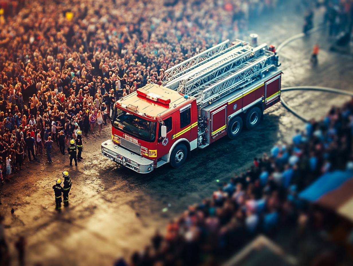 Пожарная машина на мероприятии