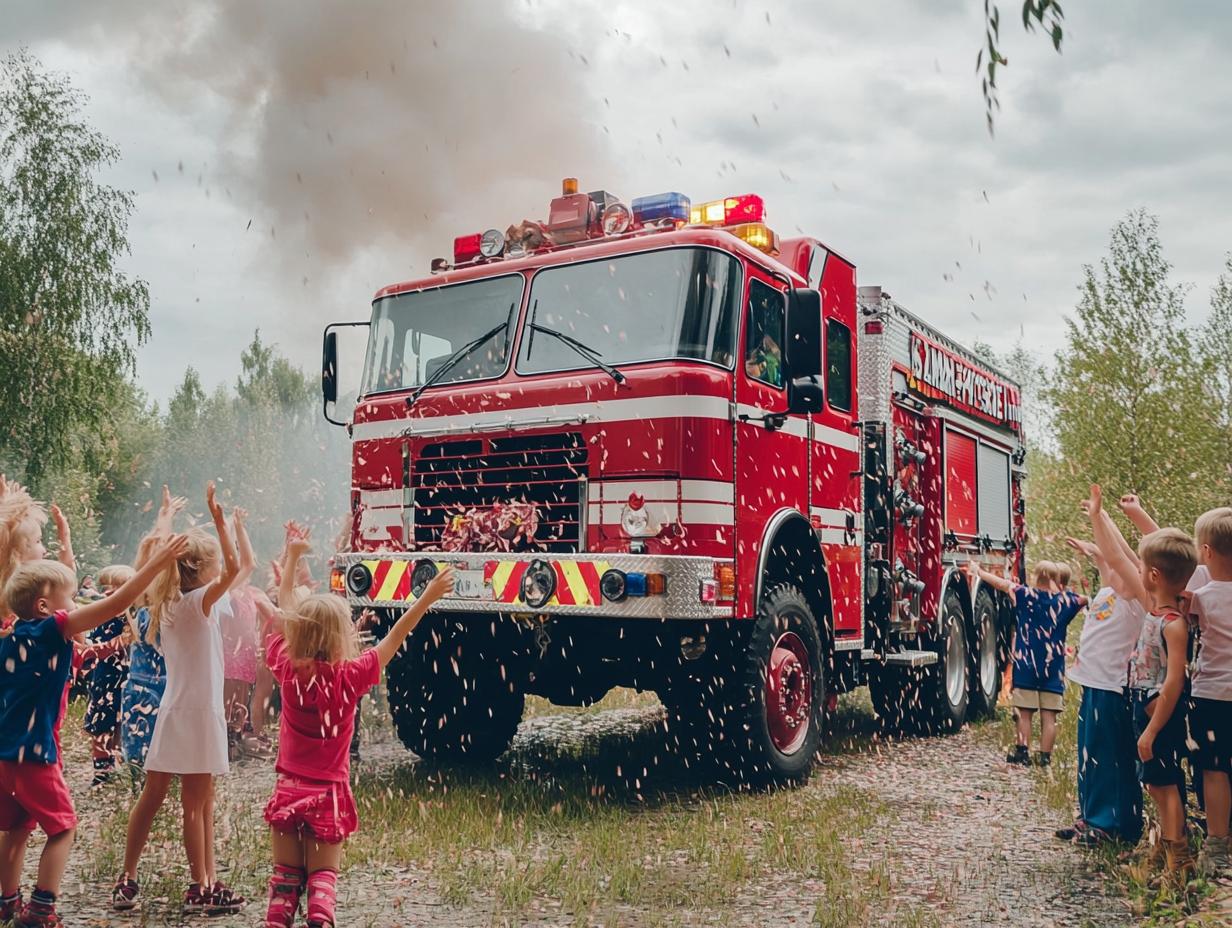 Пожарная машина на мероприятии