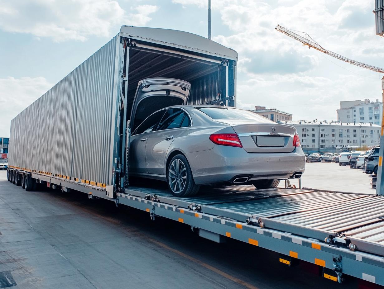 Перевозка автомобиля в крытом эвакуаторе