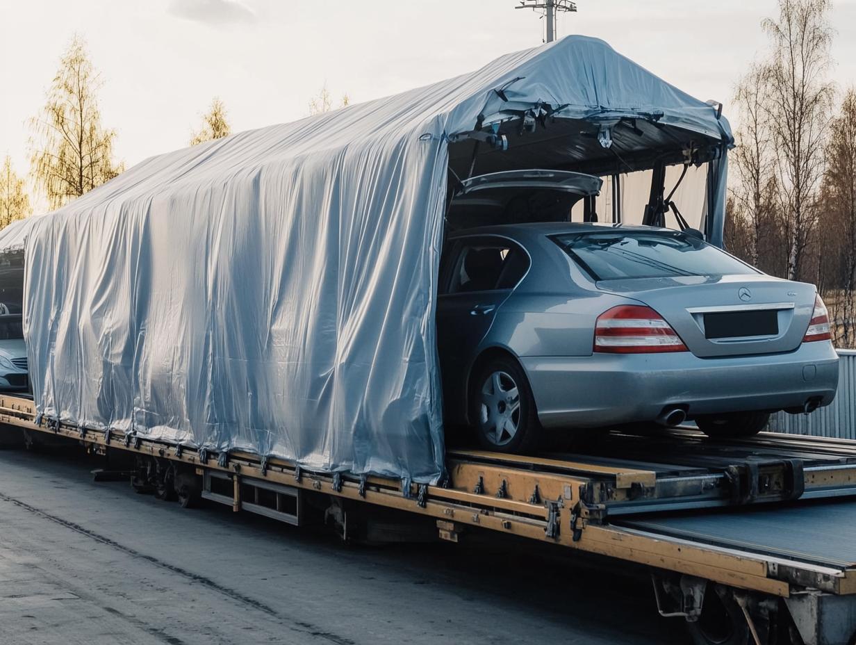 Перевозка автомобиля в крытом эвакуаторе