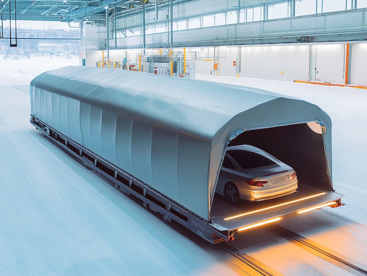 Перевозка автомобиля в крытом эвакуаторе